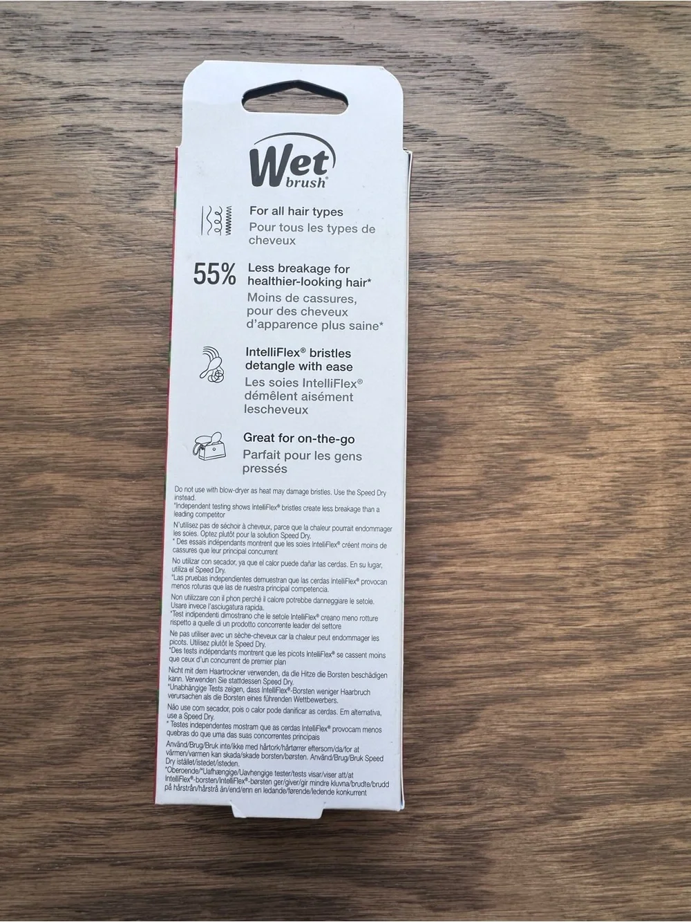 Wet Brush Mini Detangler Hair Brush Cherry Print (Tutti Fruitti)